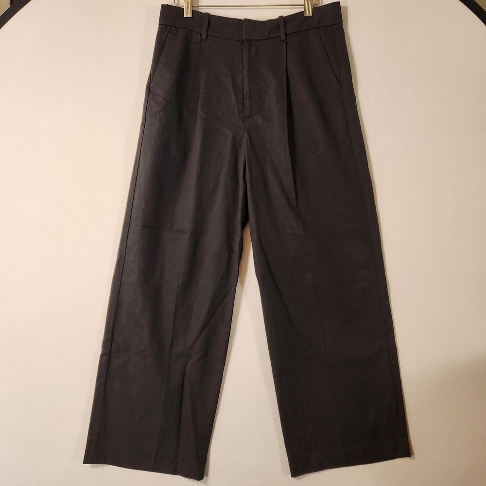 NWT Madewell Black Slouchy Straight High Rise Pants 8 Minimalist Lightweight